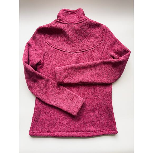 Women's North Face Cranberry Colored Quarter Zip Sweater Size Small - Picture 4 of 5